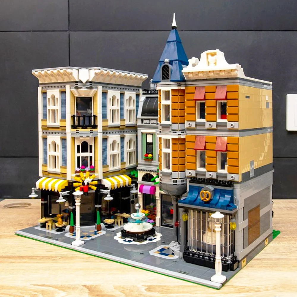 

Креативный эксперт городской центр квадратная уличная модель 10255 Moc модульный дом строительные блоки кирпичи детские игрушки подарки 4002 шт.