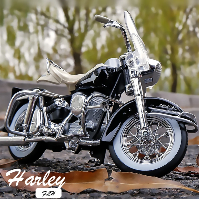 

Maisto 1:18 Harley 1962 FLH Duo Glide, сплав, уличный мотоцикл, модель литья под давлением, металлическая игрушка, имитация, коллекция, Детские деликатные подарки