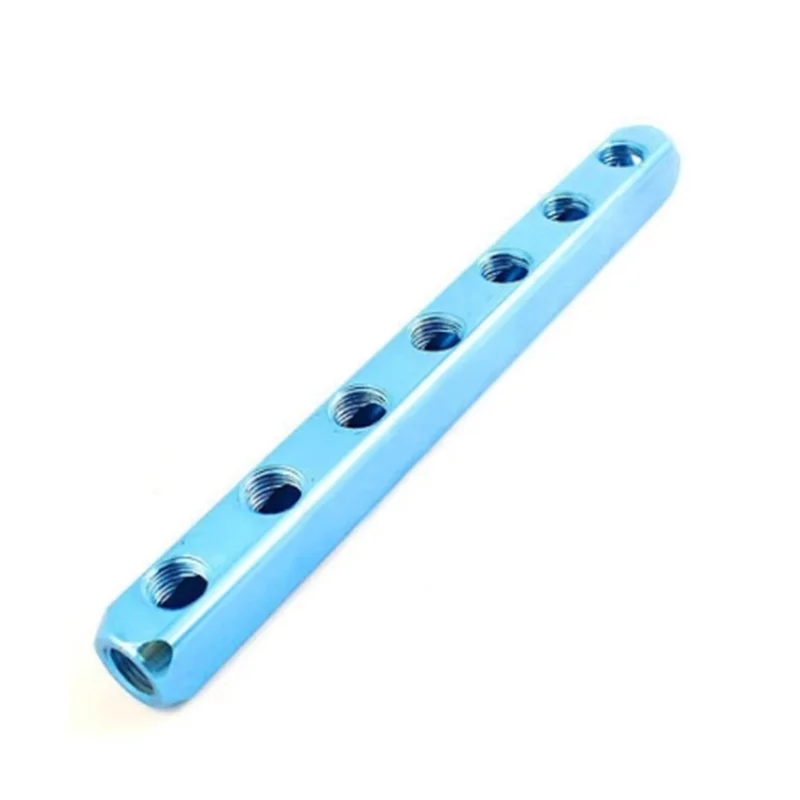 1/4pt 7 Way Air Hose Pipe Inline Manifold Block Splitter