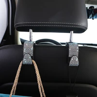 car seat back hook diamond bling rhinestones hanger auto back universal headrest mount storage holder car interior accessories