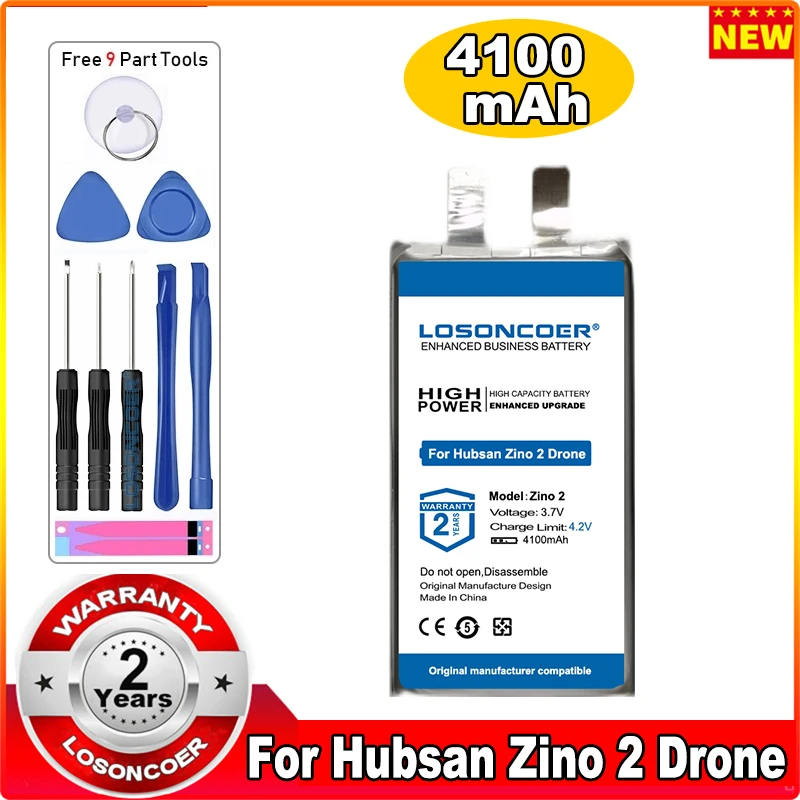 LOSONCOER 4100 мАч Полетный Аккумулятор для Hubsan Zino 2 Zino2 ZINO 2 + ZINO2 + Дрон DIY сменная сварочная ячейка