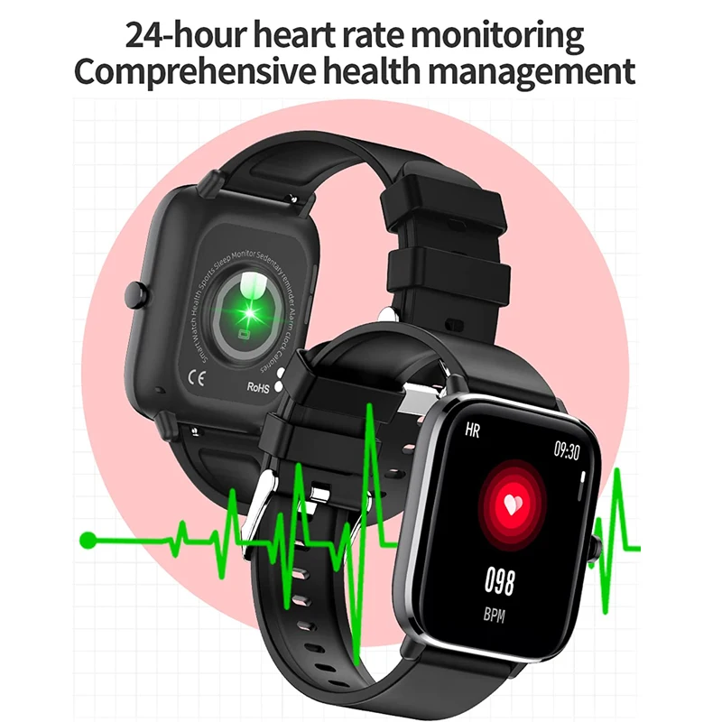 

Smart Watch for Men Women Fitness Tracker Reminder Heart Rate Monitor IP67 Waterproof for Android Ios iPhone Smartwatches