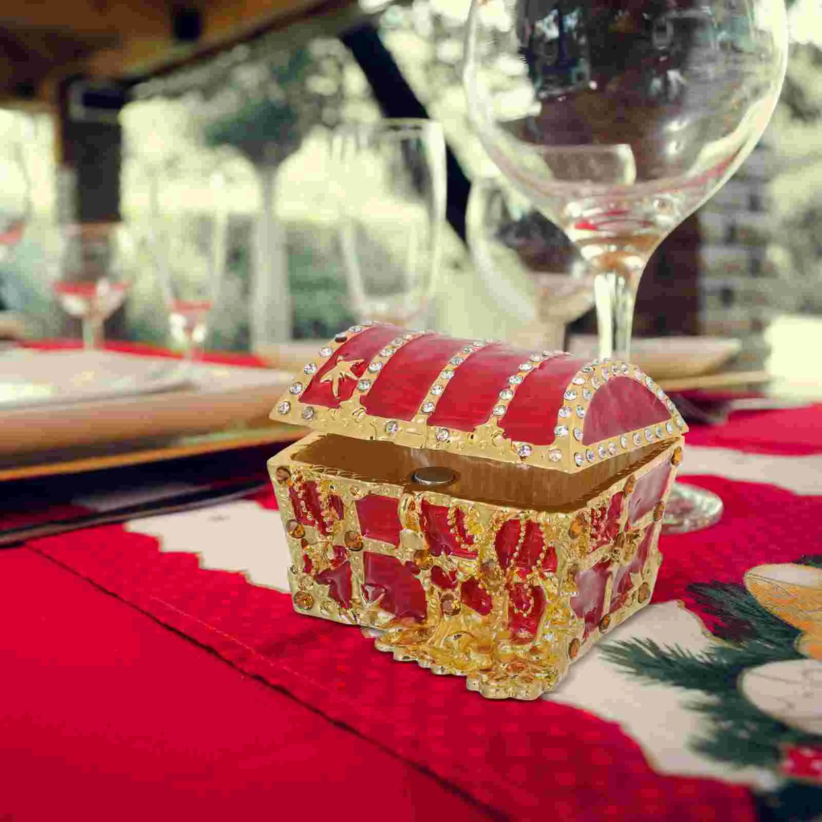 Box Jewelry Trinket Ring Treasure Gift Storage Lock Organizer Boxes Keepsake Women Favors Case Party Pirate Kids Sundries