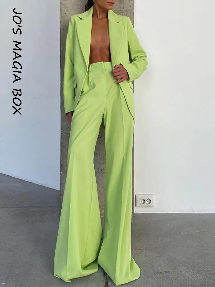 

Jo's Magia Box 2022 Summer Loose Full Length Y2K Basic High Waist Women's Pants Bottom Fly Casual Party Ladies Wide Trouser