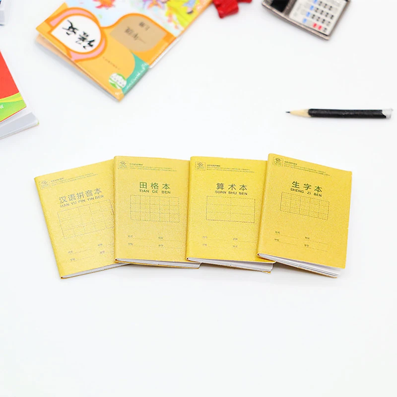 

1/12 Dollhouse Mini Notebooks Notepads Model Dollhouse Decoration Accessories For Children Pretend Play Toys