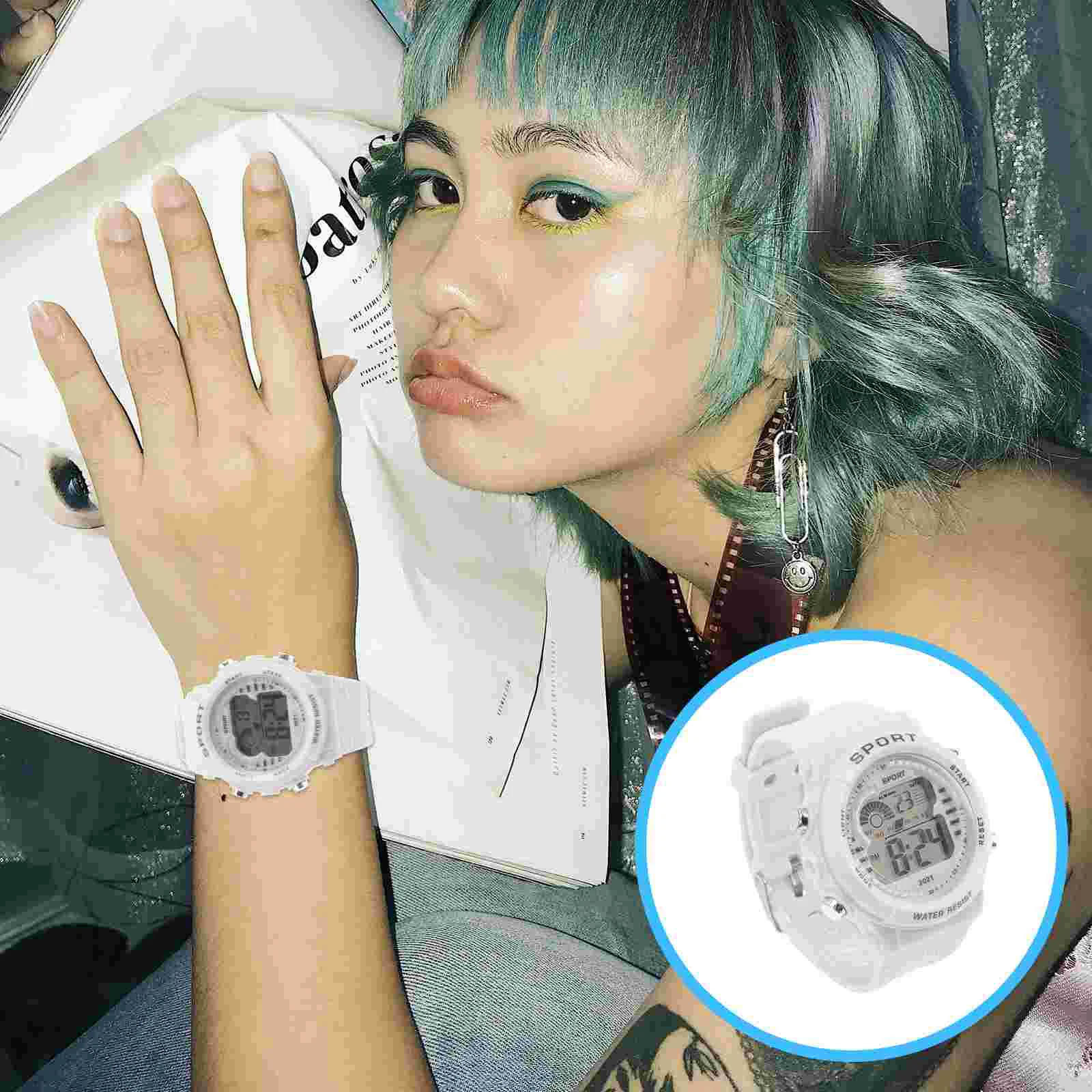 

Sports Watch Fashion Mens Casual Watches Electronic Multi-use Digital LED Stainless Steel Multipurpose Child Waterproof Kids