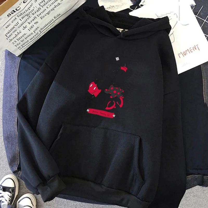 

Disney Summer Women Hoodies Funny Cartoon Hoodie Women Minnie Printed Sweatshirt Kawaii Graphic Streetwear Top Tees Female