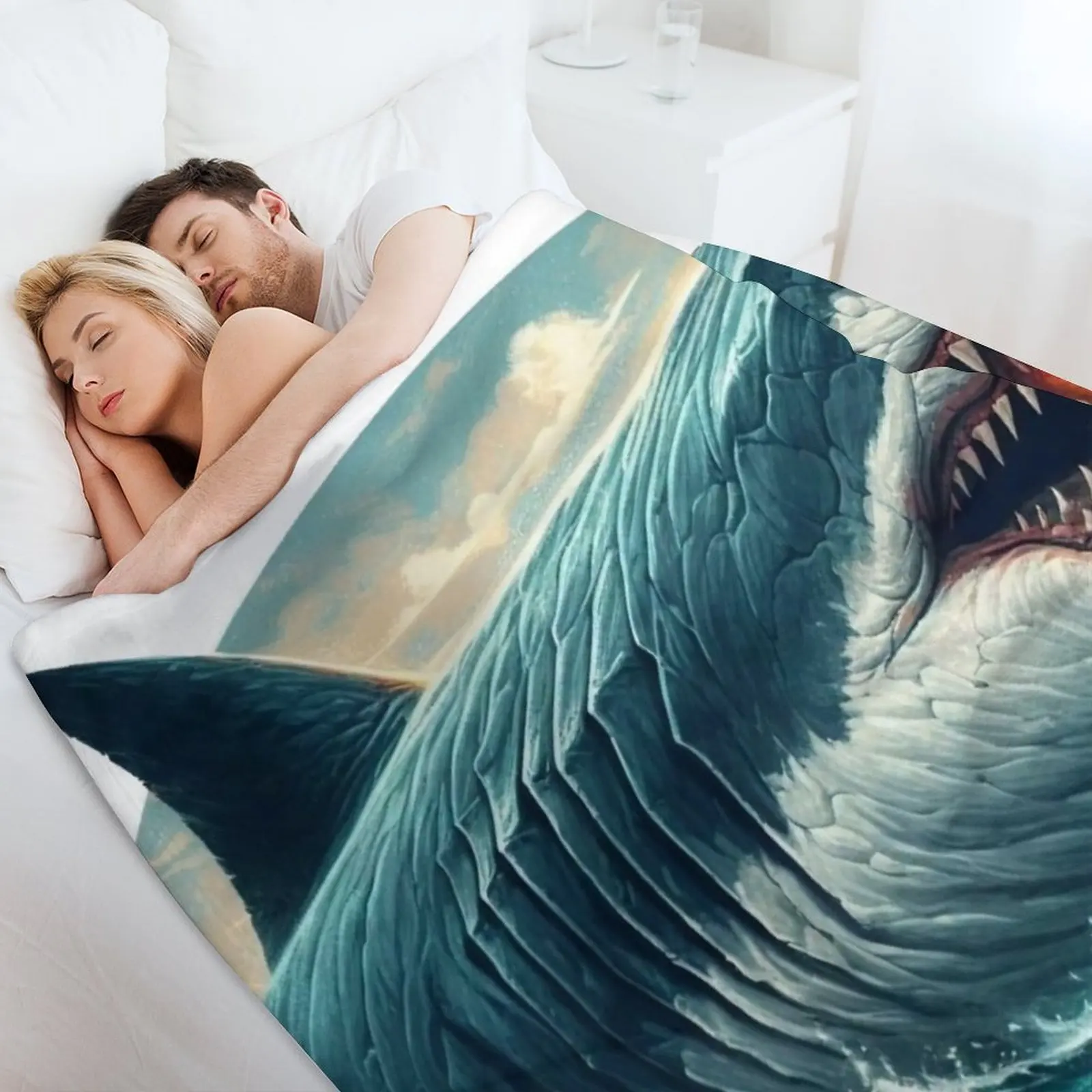 MEGALODON OIL флисовое одеяло для дивана