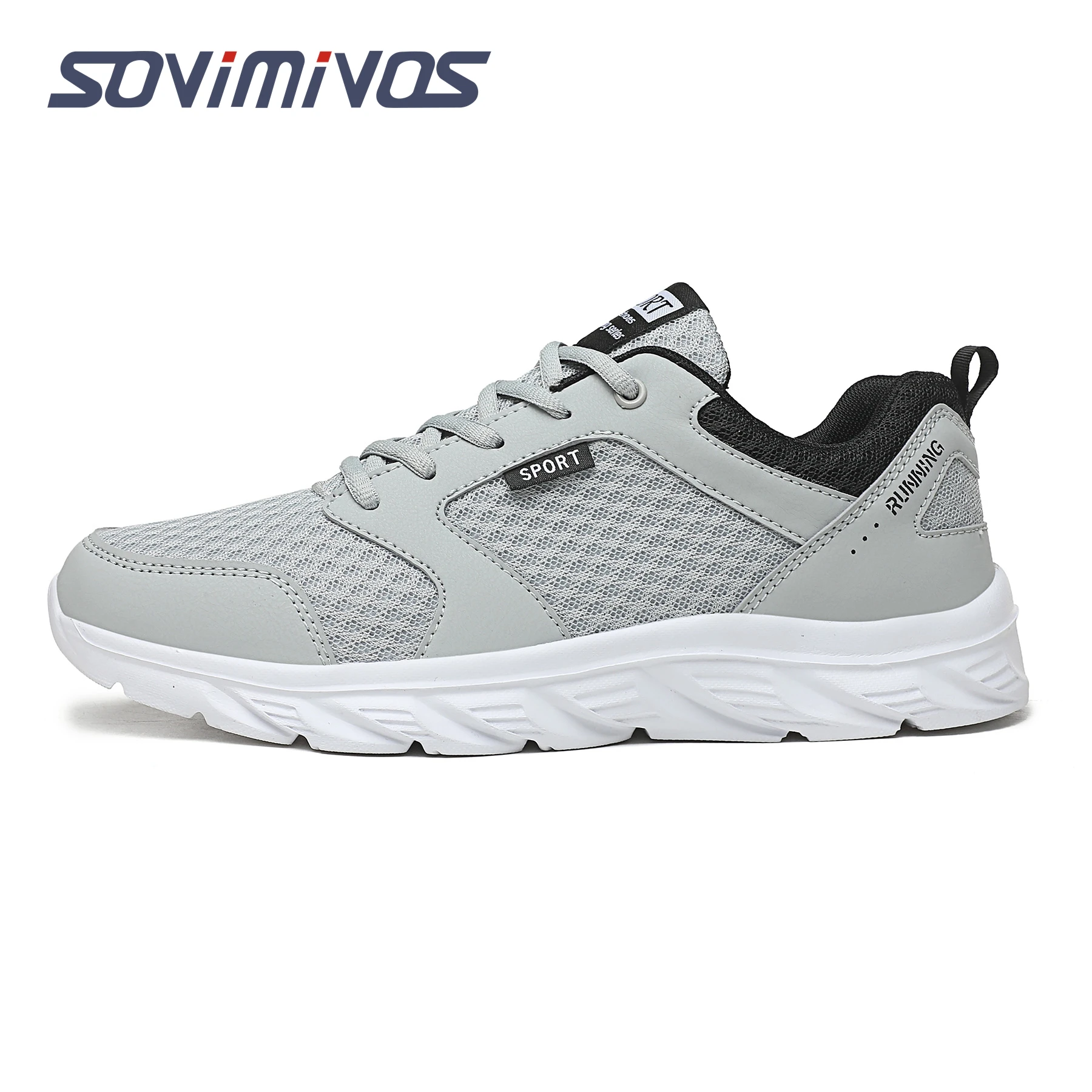Men Casual Shoes Fashion Breathable Walking Mesh Flat Shoes Sneakers Women 2022 Gym Vulcanized Shoes Gray Female Footwear