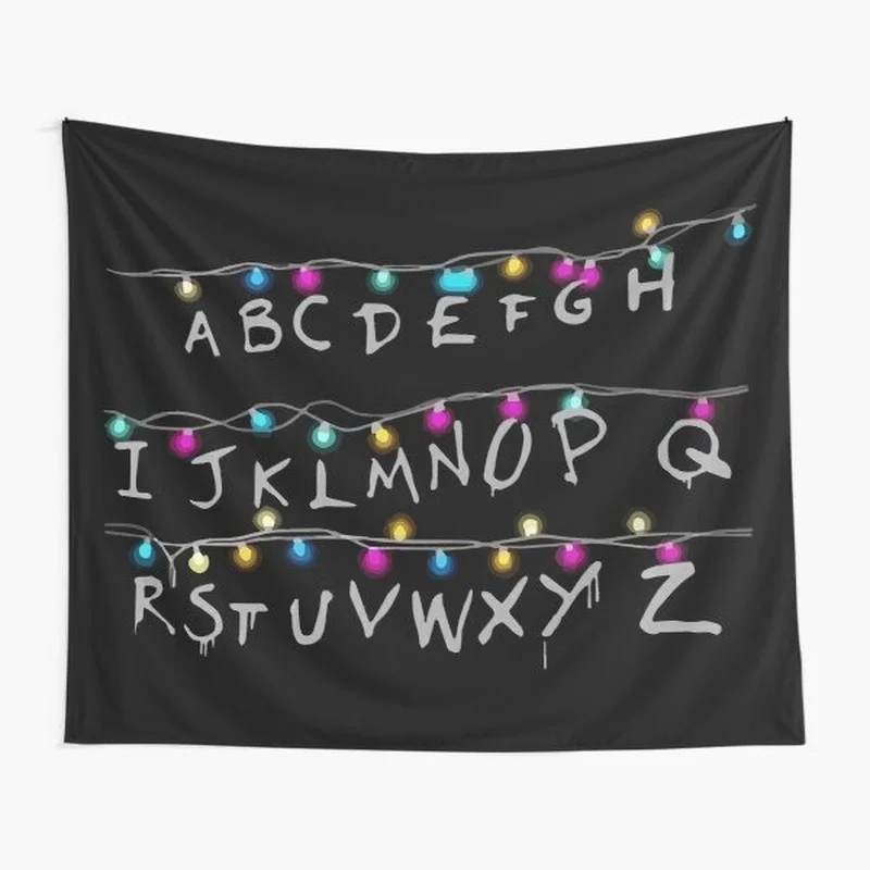 

Stranger alphabet things qeu Fashion Room Decor Pattern Tapestry Multicolored Mandala Printed Tapestry Indian Boho