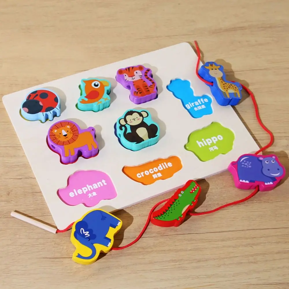 Деревянная головоломка мультяшная 3D игрушка форма дорожное движение животное