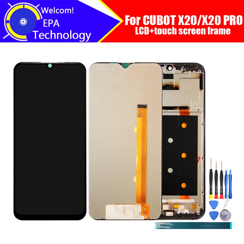 ЖК-дисплей для CUBOT X20, 6,3 дюйма с дигитайзером сенсорного экрана и рамкой в сборе, 100% оригинальный ЖК-дисплей с сенсорным дигитайзером для CUBOT X20 PRO