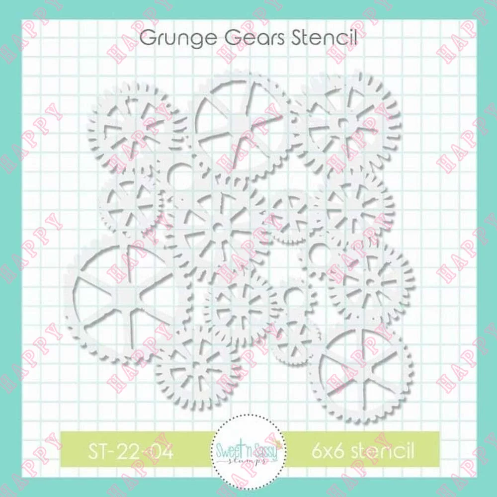 

2022 New Hot Sale Grunge Gears Stencils Paper Craft Cutting Dies Molds Diy Scrapbooking Diary Cut Die Coloring Embossed Stencil