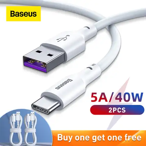 Кабель USB Type-C Baseus для быстрой зарядки 5А кабель USB C кабель типа C для Huawei кабель для передачи данных зарядное устройство USB кабель C для Xiaomi 10 Pro ...