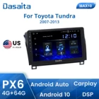 Dasaita Android 10,0 автомобильный GPS-радиоприемник для Toyota Tundra 2007-2013 Sequoia 2008-2018 мультимедийный плеер 10,2 