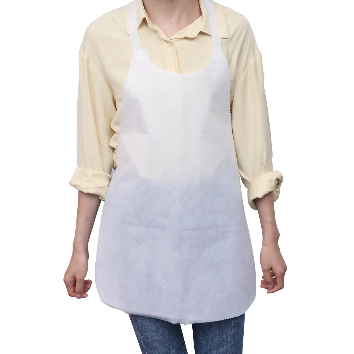 

10pcs Cooking Aprons Cooking Pinafore Aprons Chef Aprons for Men Non Woven Aprons Bib Apron with Pockets