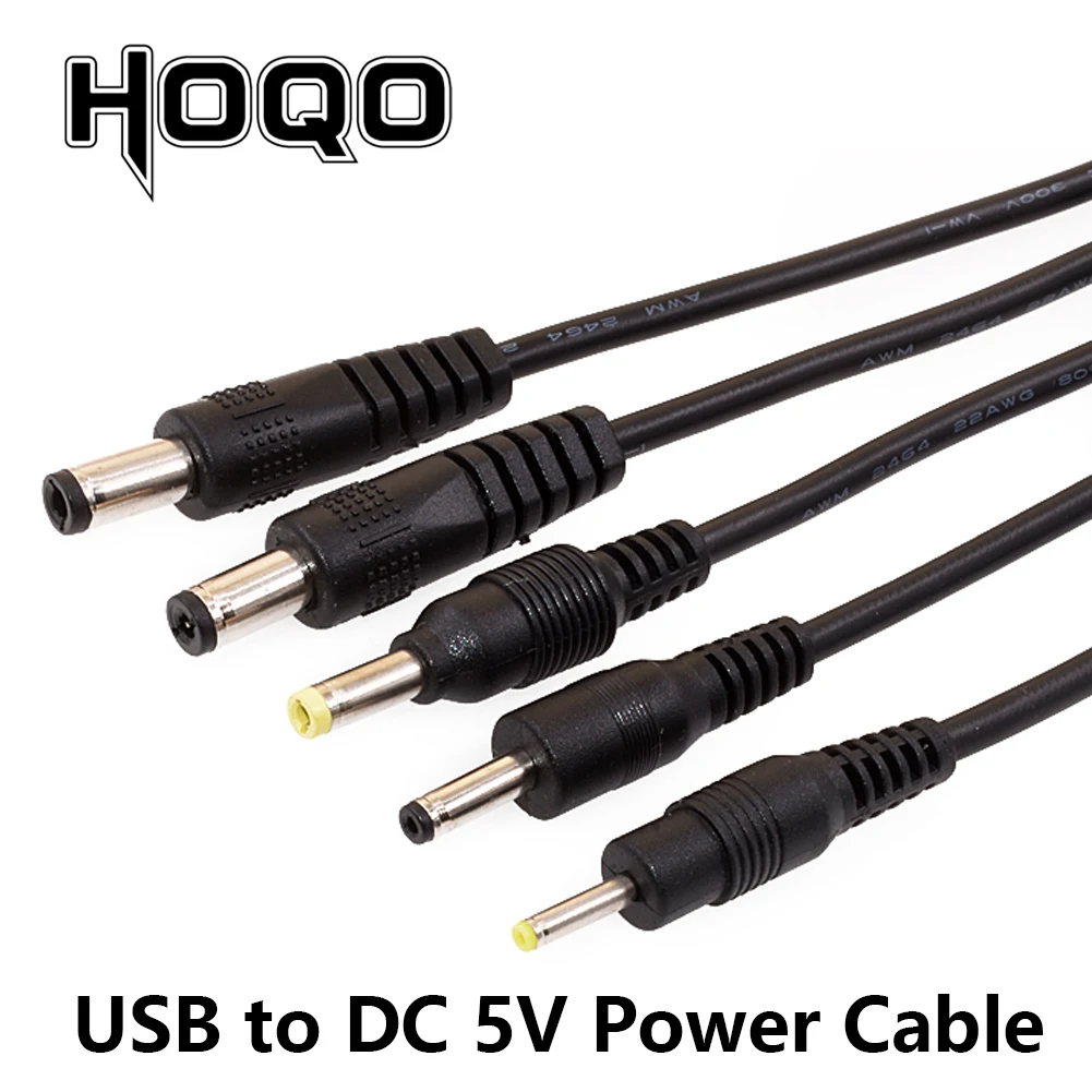 5V usb to DC Power Cable Jack 2m 1m 50cm Universal Type a USB male to dc plug 5.5*2.5mm/2.1mm 2.5*0.7mm 3.5*1.35mm 4.0*1.7 cord