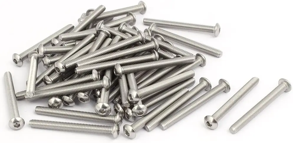 

Keszoox M4x40mm 304 Stainless Steel Button Head Hex Socket Cap Screws Bolts 55pcs