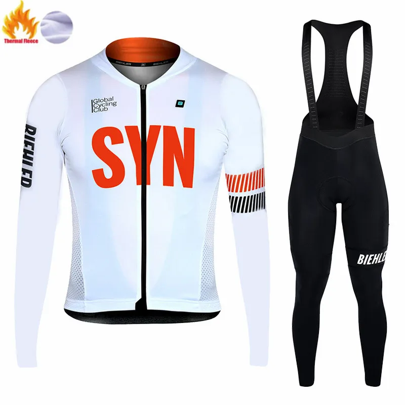 

Новинка BIEHLER SYN велосипедная спортивная рубашка комплект Мужской MTB Джерси командная велосипедная одежда Топ Maillot Ciclismo зимняя флисовая с дли...