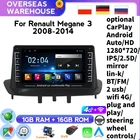 Автомагнитола 2 Din на Android 8,1 для Renault Megane 3 Fluence 2008 2009 2010 2011-2014 с BT WIFI FM OBD2 Carplay