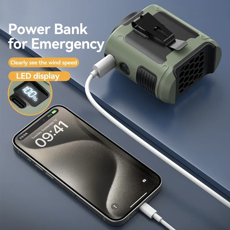 Портативный Шейный Вентилятор Сильный Ветер