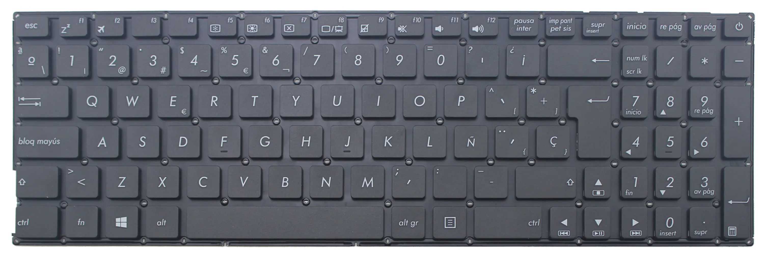 Новая Черная испанская клавиатура LARHON SP для ASUS A540 A540LA A540LJ A540SA A540SC F540 F540LA F540LJ F540SA