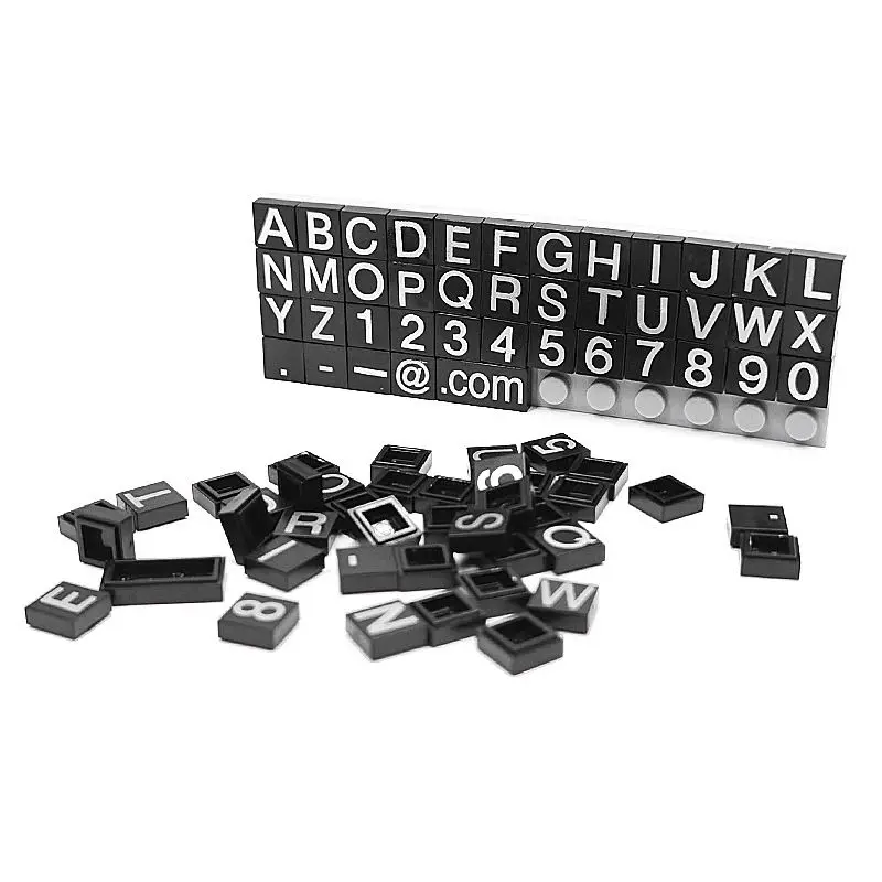 Фото Набор строительных блоков MOC Alphabet A-Z 3070bpb009, 26 букв, развивающая игрушка для детей, подарок на день рождения №2