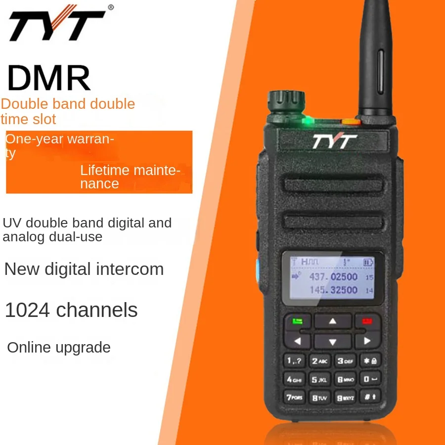 TYT MD-760 DMR Digital and Analog Cominbed Dual Band Walkie Talkie AMBE+2TM 1024CH Dual Time Slot with PTT ID DTMF Encode/Decode