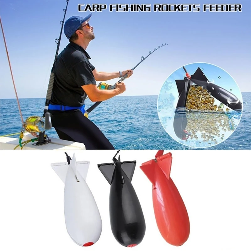 

Carp Fishing Feeder Rocket-shape Bait Sinker Automatic Fishing Spod Rocket Feeder Holder for Coarse Carp Fishing Tackle