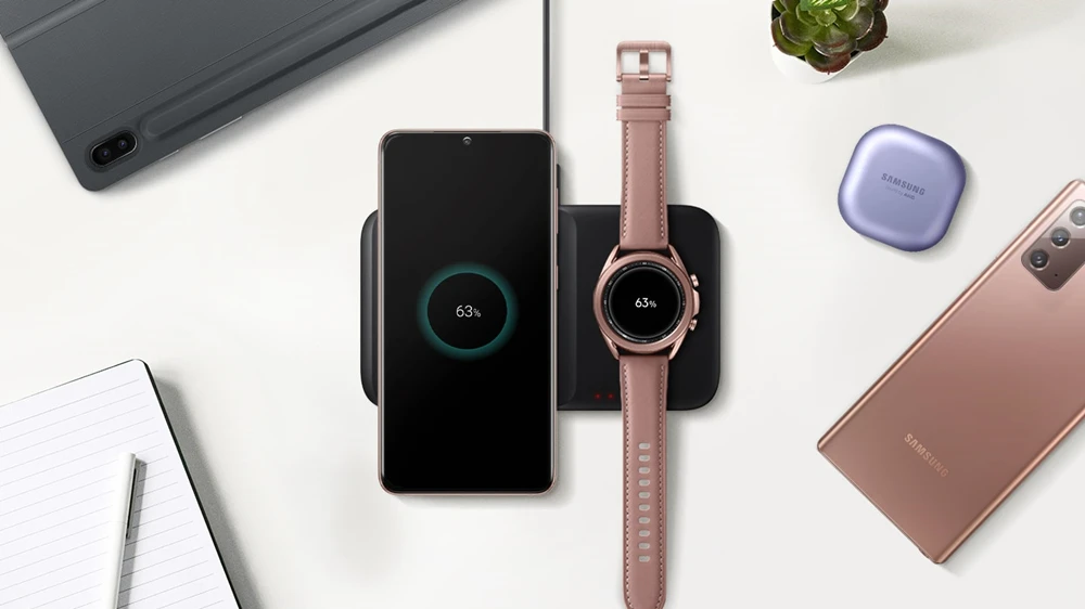 original samsung wireless charger double fast charge pad for samsung galaxy s21s20s10s9note20smart watch active 2 ep p4300 free global shipping