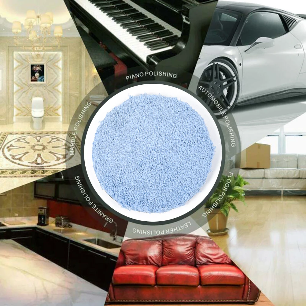 

5inch Round Polishing Pad Microfiber Polishing Buff Clean Pad Disc For Car Care Detailing Waxing Parts