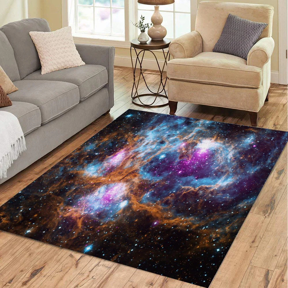 

Cosmic Winter Wonderland Carpet for Living Room Rug Children Bed Room Floor Carpets Window Bedside Home Decor Rugs Mat