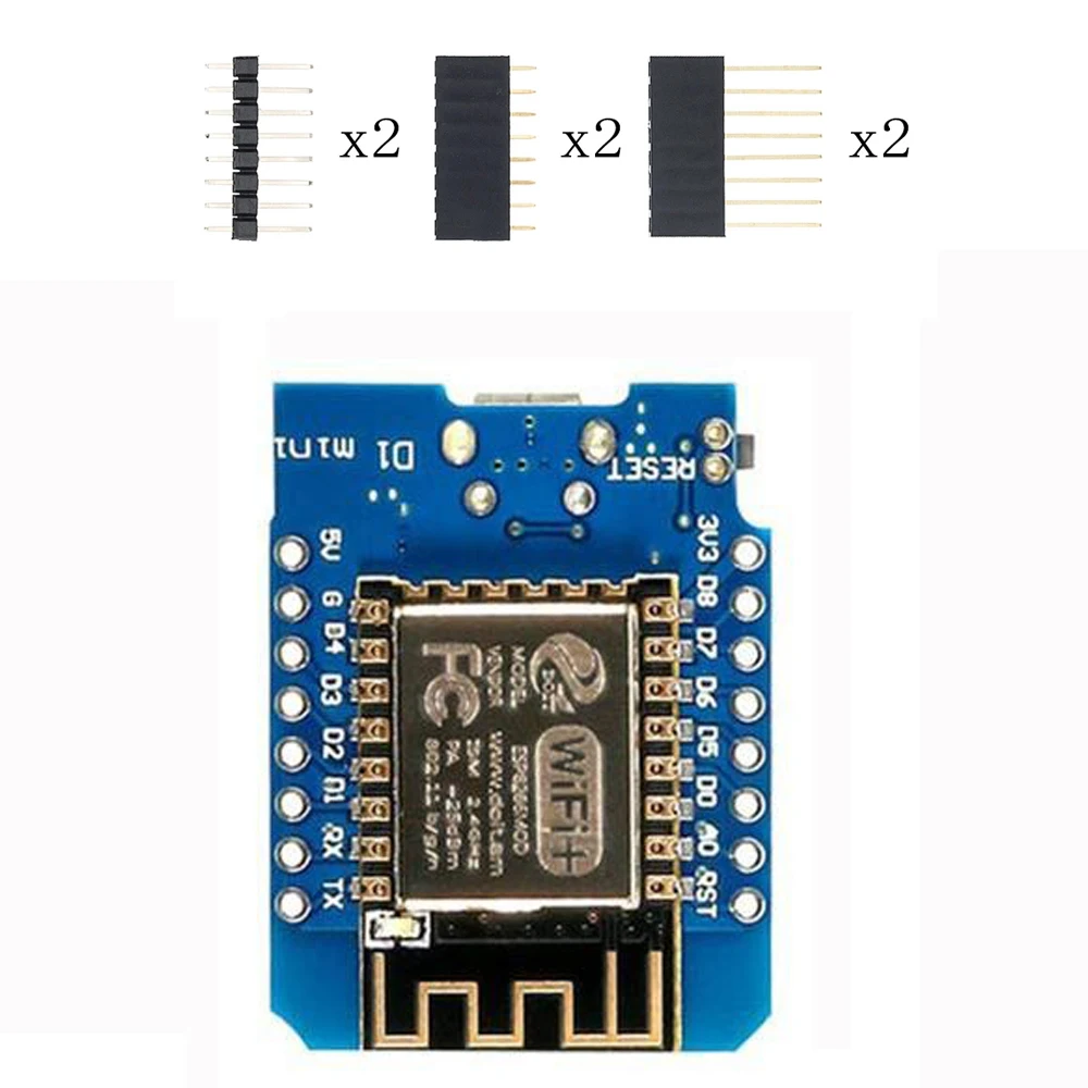

5PCS ESP8266 ESP-12 ESP-12F ESP12F CH340G CH340 V2 USB WeMos D1 Mini WIFI Development Board NodeMCU Lua IOT Board 3.3V with Pins