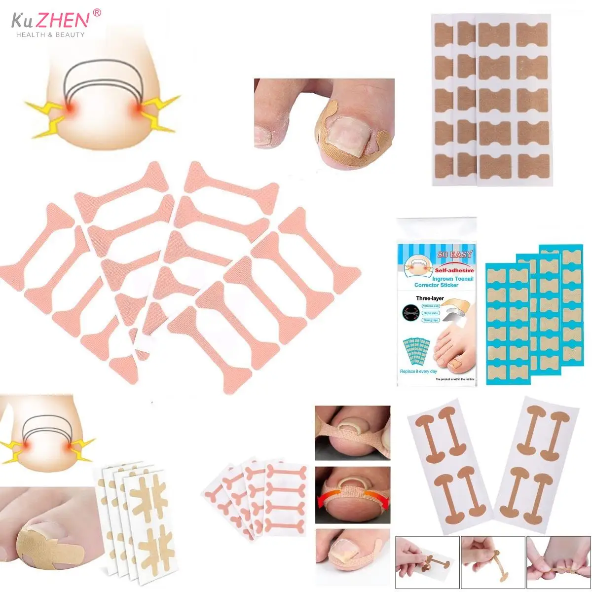 

4/5/10/20/50Pcs/lot Toenail Corrector Ingrown Toe Foot Nail Correction Patch Nail Sticker Foot Care