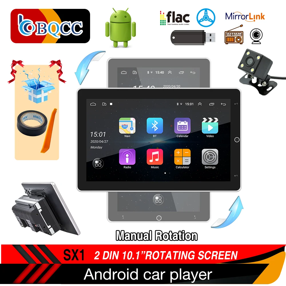 Бесплатная доставка 10 1-дюймовый поворотный IPS-дисплей автомобильная