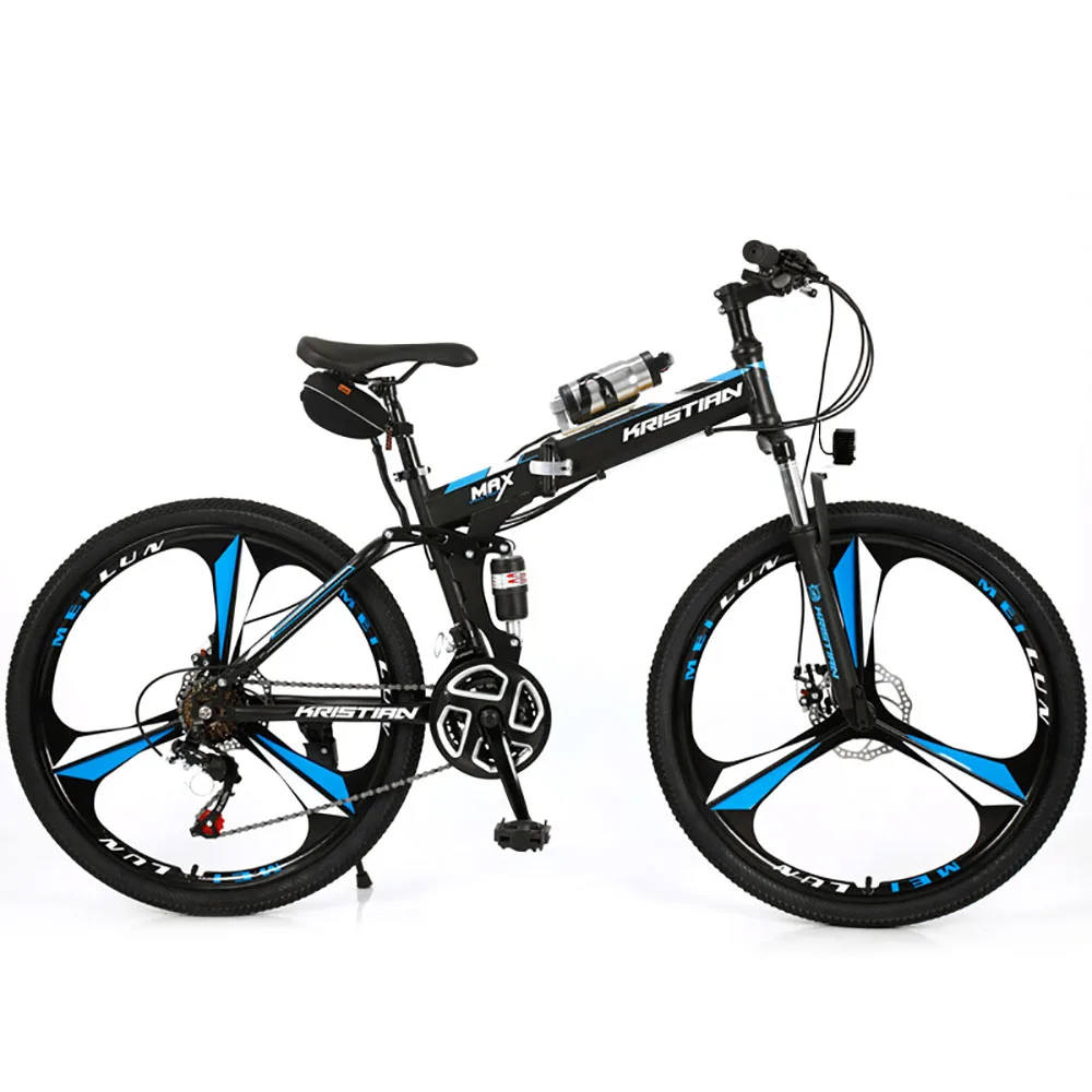 

26 Inch Electric Mountain Bike Folding Electric Bicycle Reinforced High Carbon Steel Frame For Safe Riding Comfort Saddle
