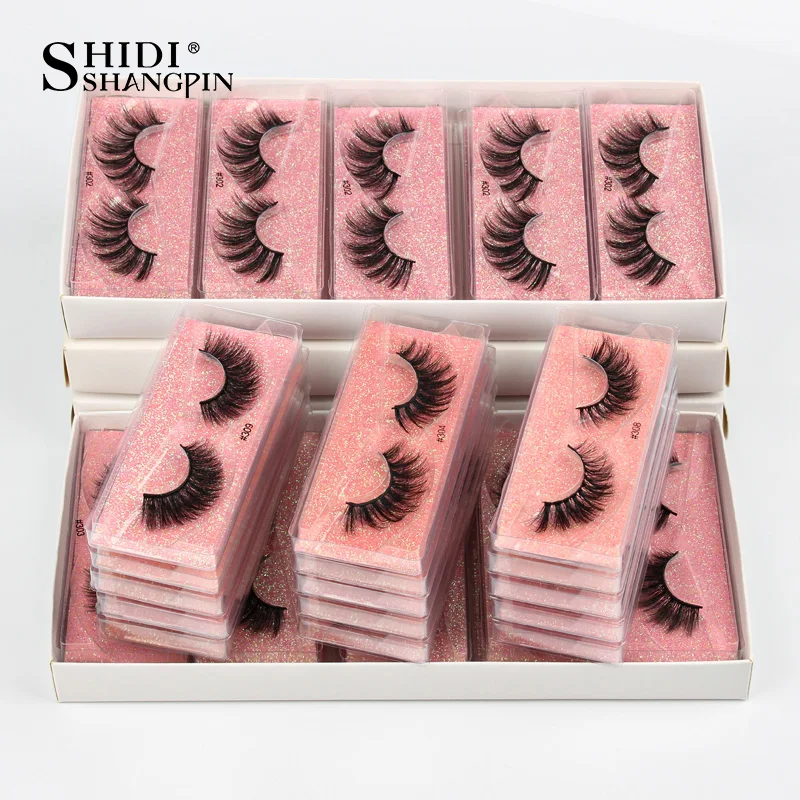 

4/20/40/50pcs Wholesale Eyelashes 3D Mink Lashes Natural Mink Eyelashes Wholesale False Eyelash Makeup Thick Fake Lash In Bulk