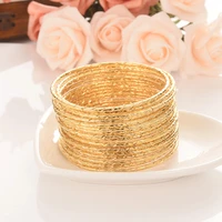 dubai bangle for women indian bangles africa ball jewelry gold color beads banglebracelet ethiopian wedding bride gift