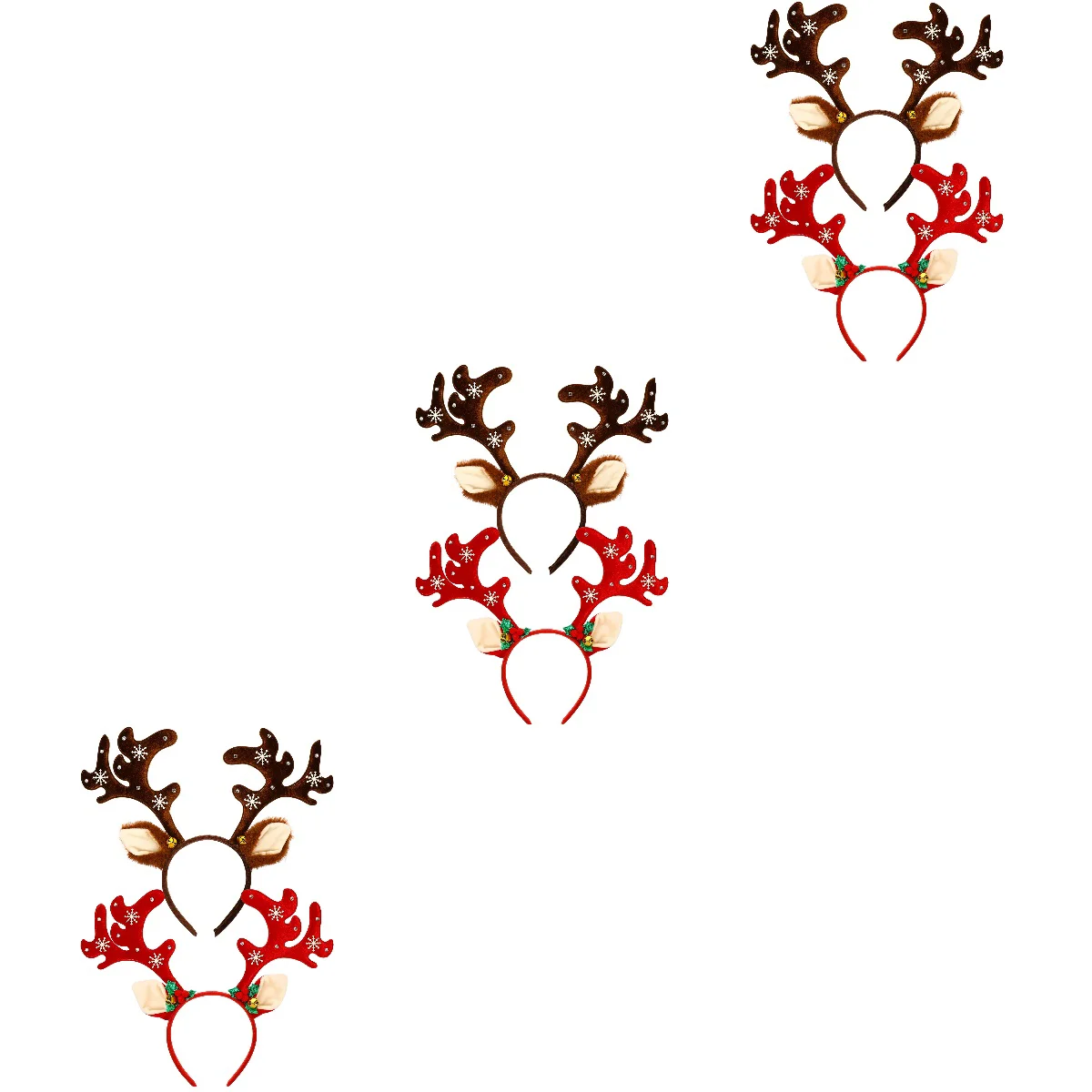 

3 Pieces Big Antler Headband Christmas Tree Decorations Deer Antlers Party Headbands Hair Accessories Flannel Favors Child
