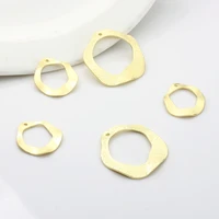 zinc alloy geometry distorted round hollow charms 22mm 33mm 10pcslot for diy earrings jewelry making accessories
