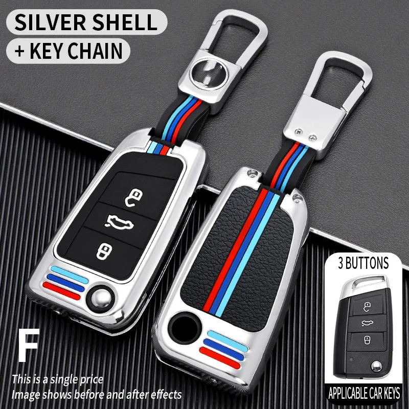 

Car Key Case Cover For Volkswagen VW Golf 7 gti mk7 r Touran Skoda Octavia 3 Superb Karoq Kodiaq Seat Leon mk3 Ateca Accessories
