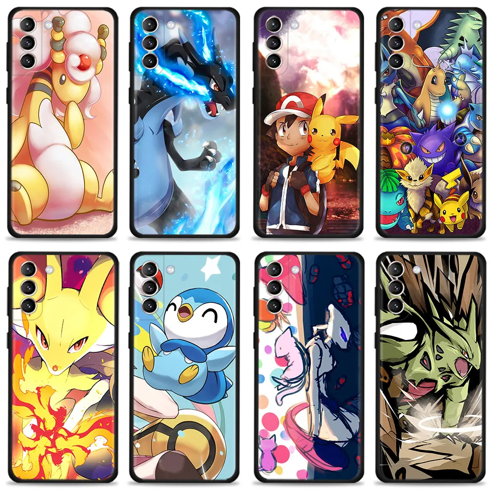 

TAKARA TOMY Case for Samsung Galaxy S22 Ultra S20 S21 FE S10 S9 S8 Plus S10e Note 20Ultra 10Plus 5G Back Pokemon Flareon Jolteon