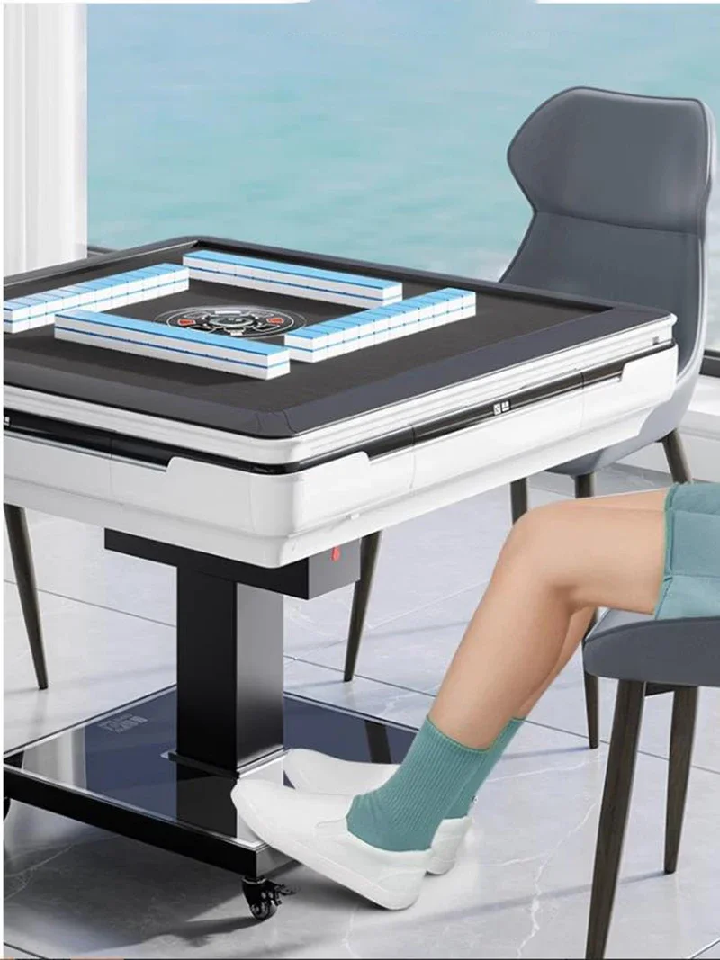 Современный ультратонкий обеденный стол Brain Power из закаленного стекла маджонг