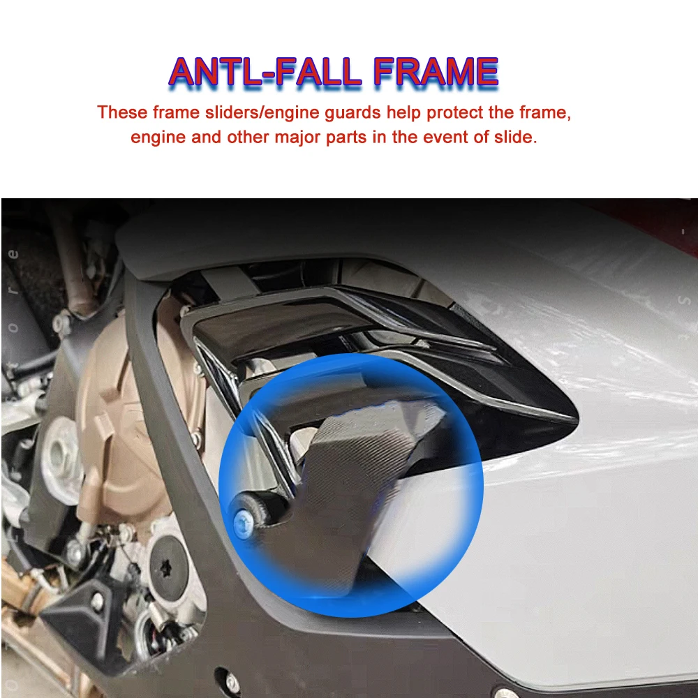 

For BMW S1000RR 2019 2020 2021 S 1000 RR NEW Motorcycle Engine Protection Frame Sliders Crash Pad Falling Protector