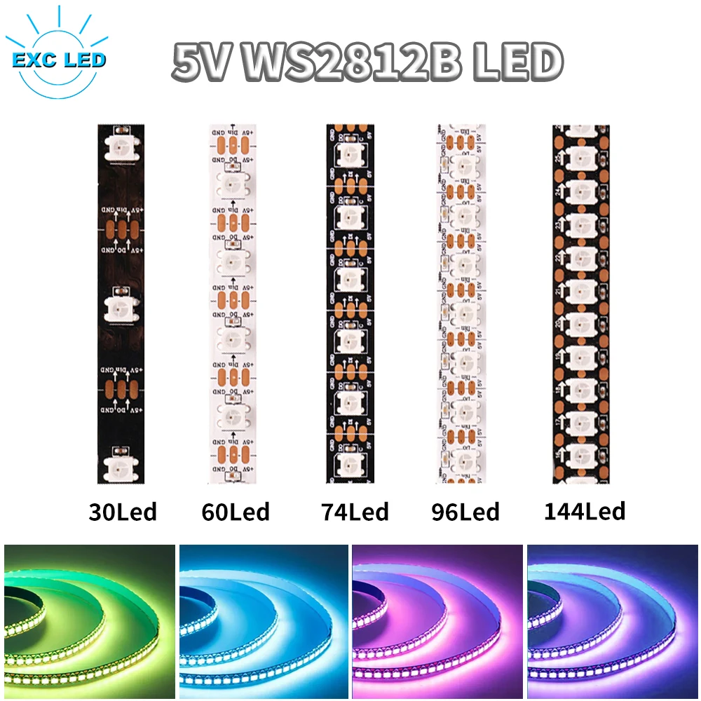 

LOAMLIN адресная RGB светодиодная лента WS2812B DC5V