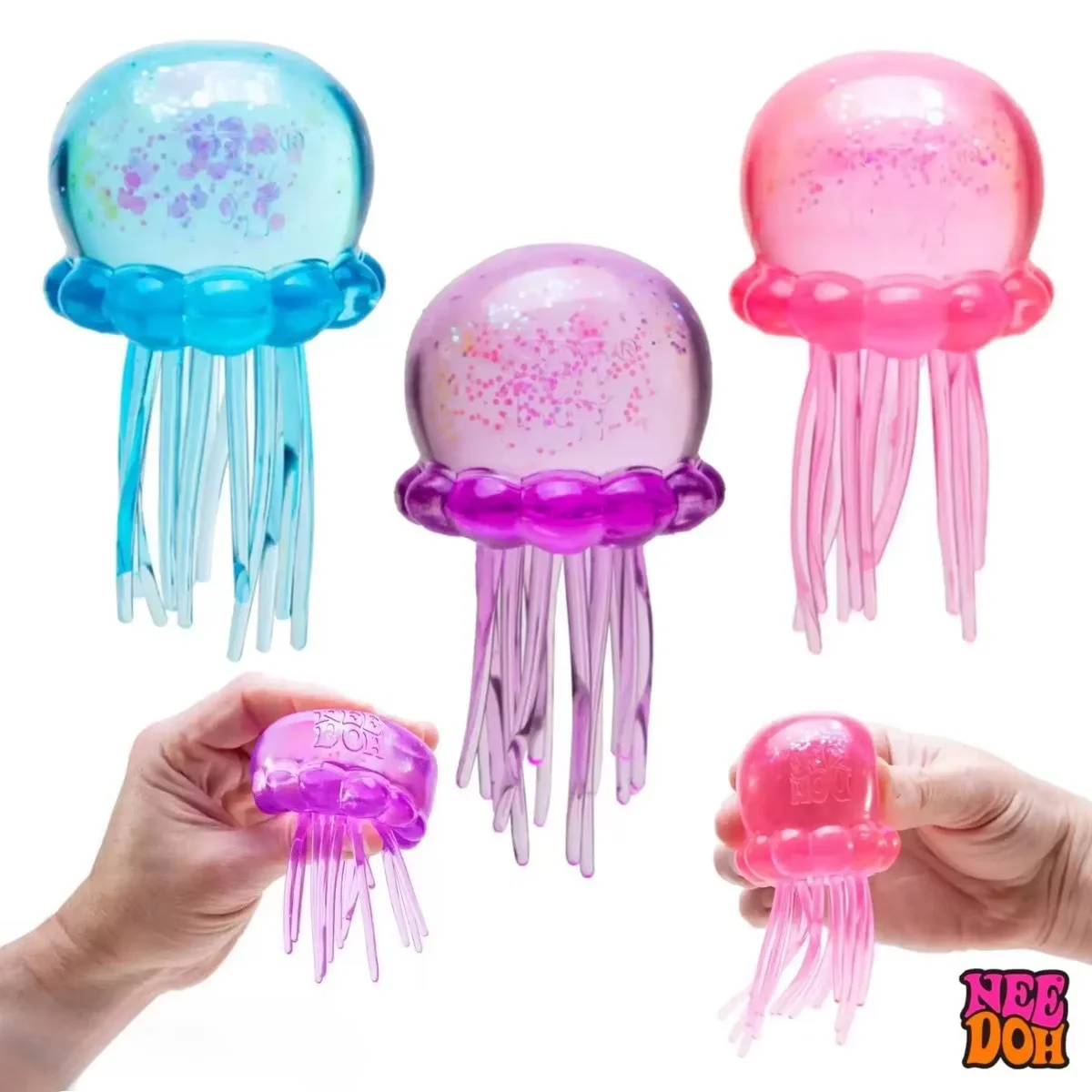 Фото Сенсорная игрушка-антистресс Schylling NeeDoh Jellyfish Cube Super Solid Squish для снятия тревоги и стресса №3