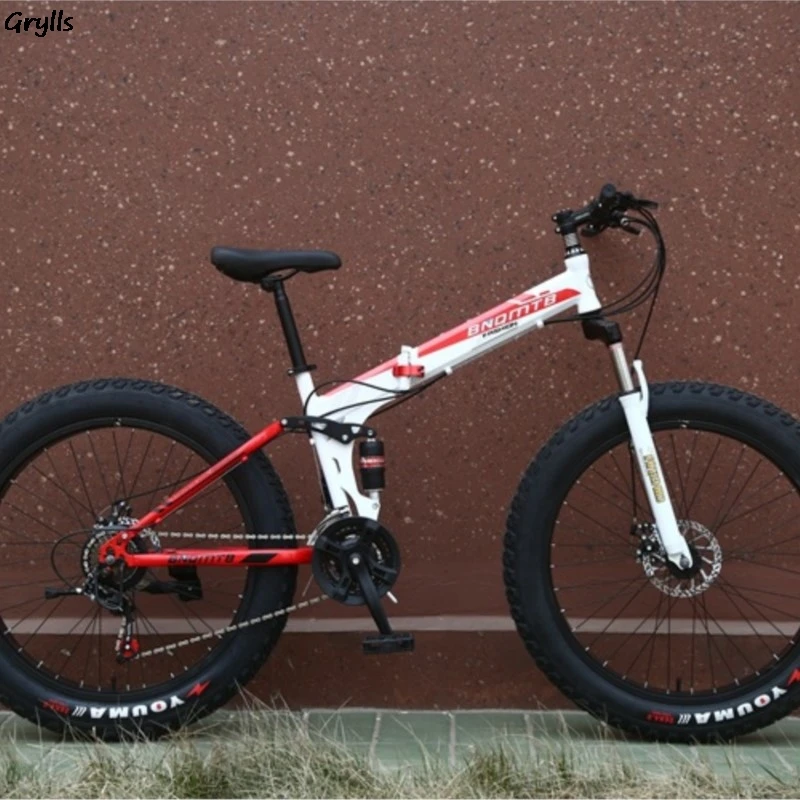 Складной велосипед Grylls с переменной скоростью двойной амортизатор дисковый