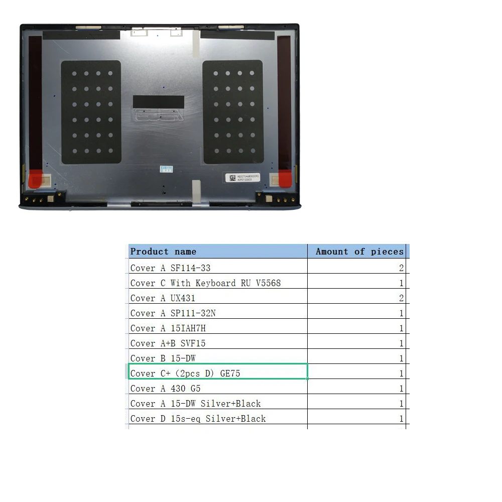 

New Case For SF114-33+V5568 RUSSIAN Keyboard upper+...