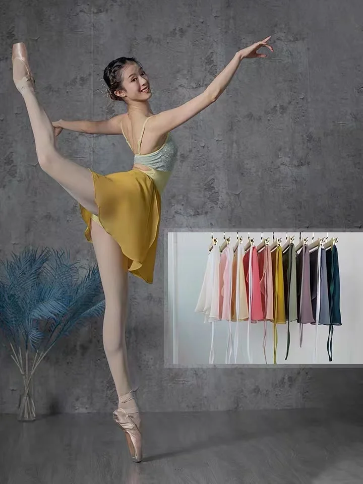 

Fairy Ballet Dance Skirt For Woman Ballerina Skirt Chiffon One Piece Skirt Adult Dance Lyrical Skirt