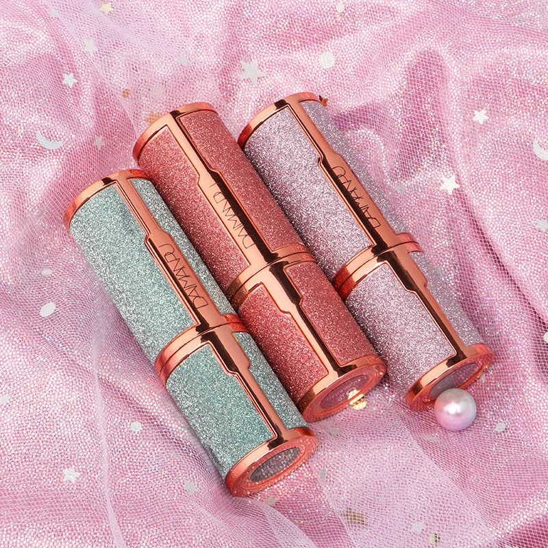 Glitter Matte Lipstick Waterproof Long Lasting Temperature Change Diamonds Lipstick Non Stick Red Pink  Lip Tint Makeup Cosmetic